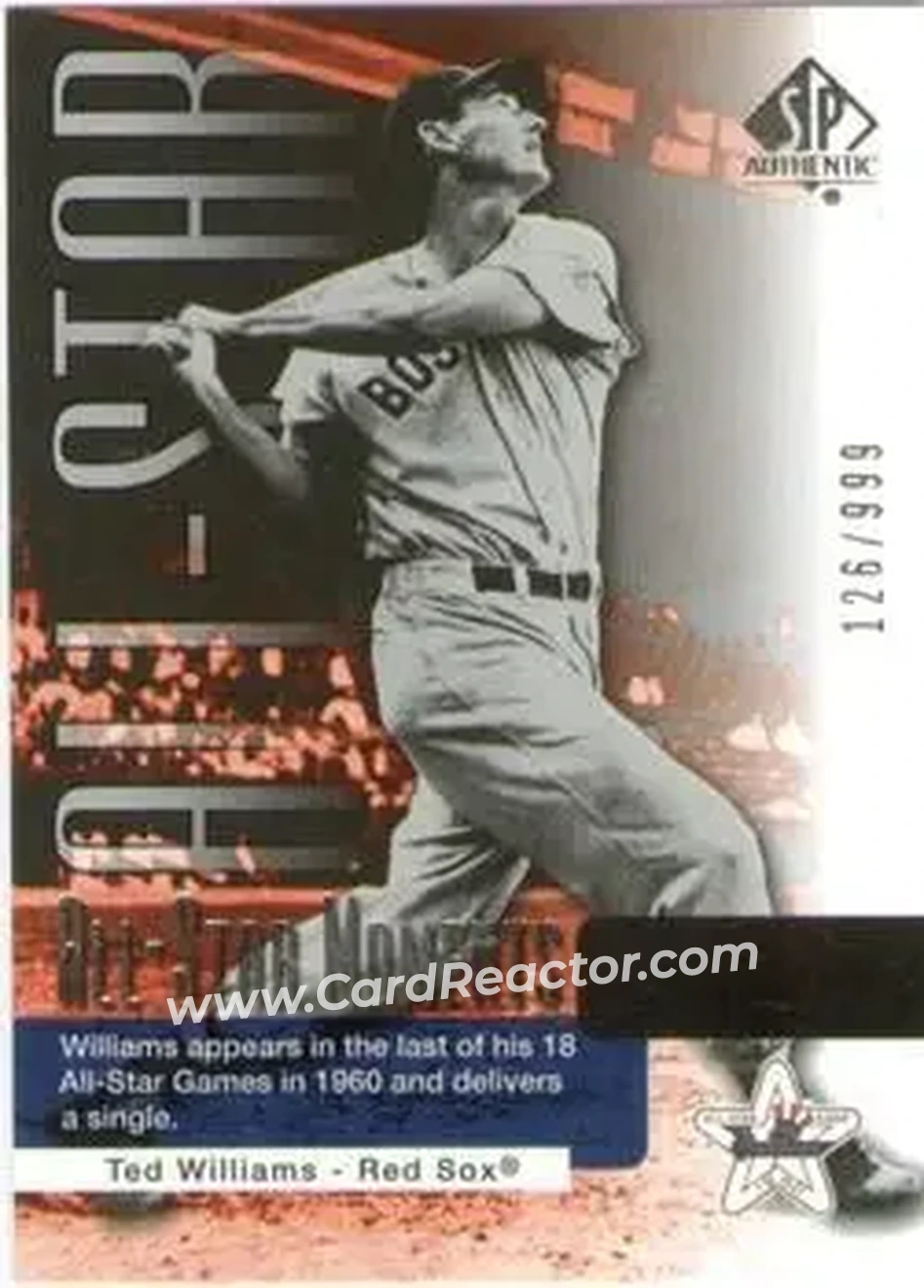 2004 SP Authentic #143 - Ted Williams - Boston Red Sox - Front