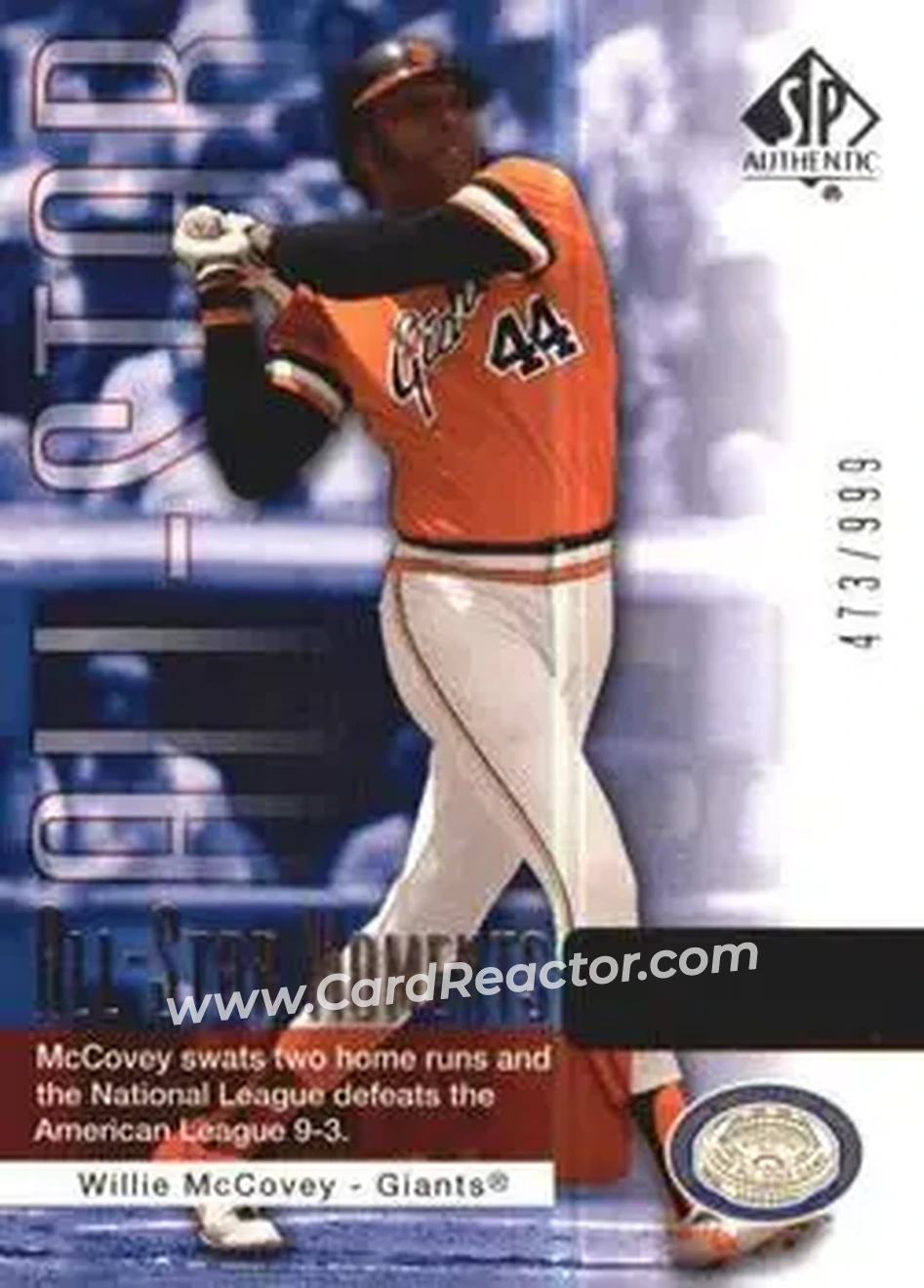 2004 SP Authentic #147 - Willie McCovey - San Francisco Giants - Front