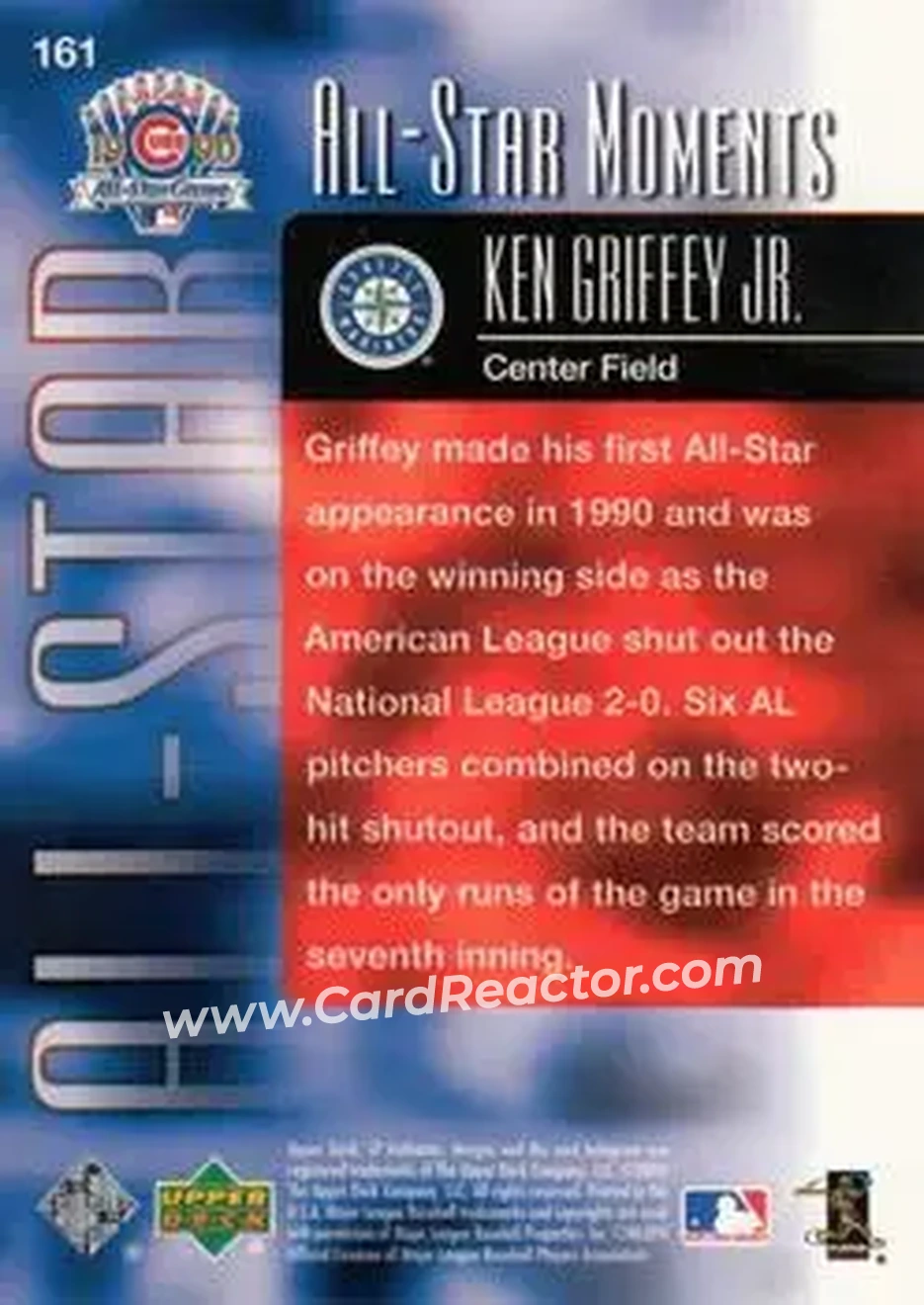 2004 SP Authentic #161 - Ken Griffey Jr. - Seattle Mariners - Back