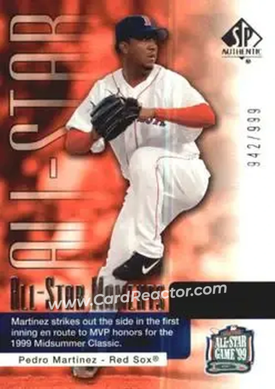 2004 SP Authentic #171 - Pedro Martinez - Boston Red Sox - Front