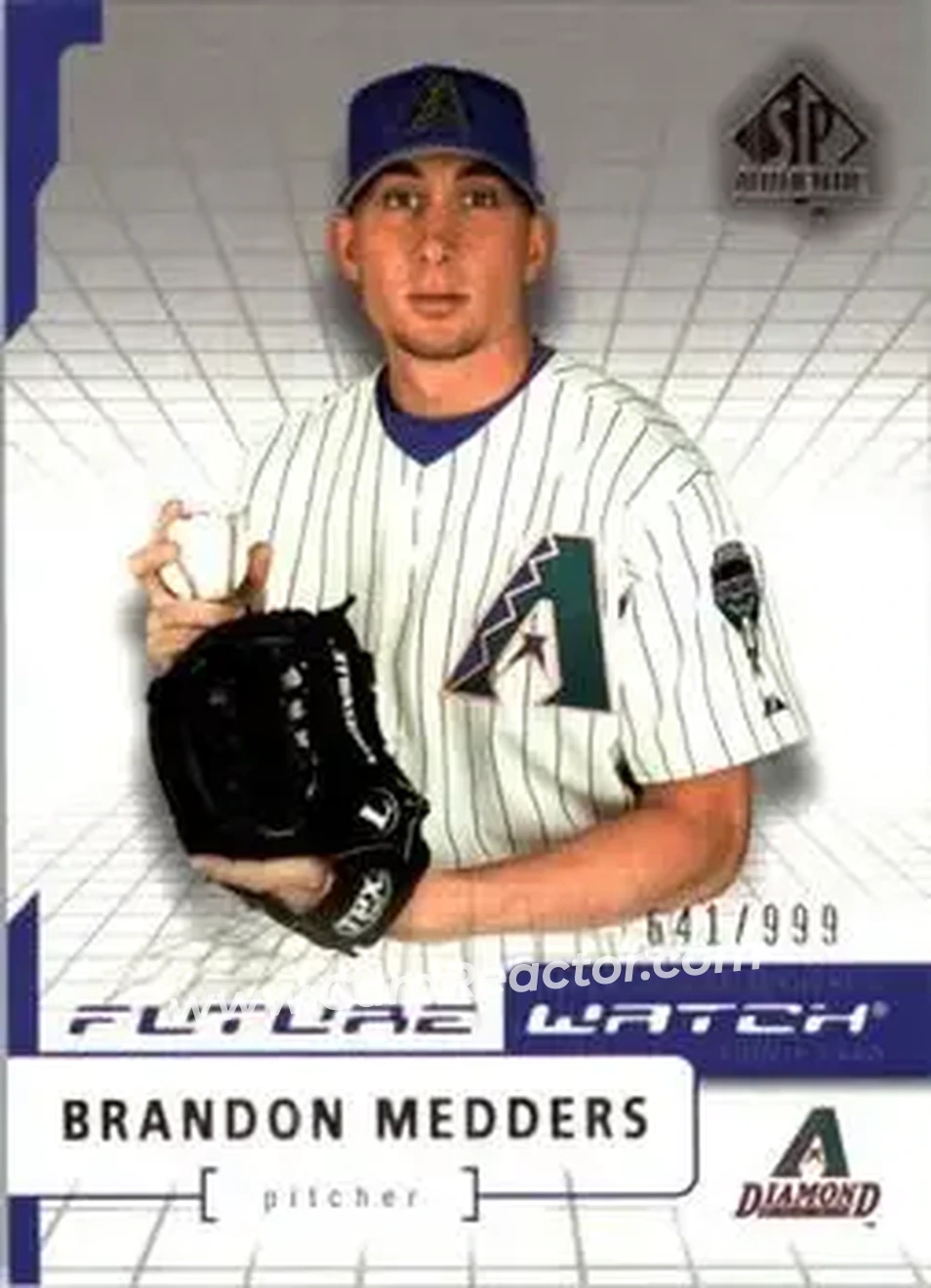 2004 SP Authentic #92 - Brandon Medders - Arizona Diamondbacks - Front 2004 SP Authentic #92 - Brandon Medders - Arizona Diamondbacks - Front
