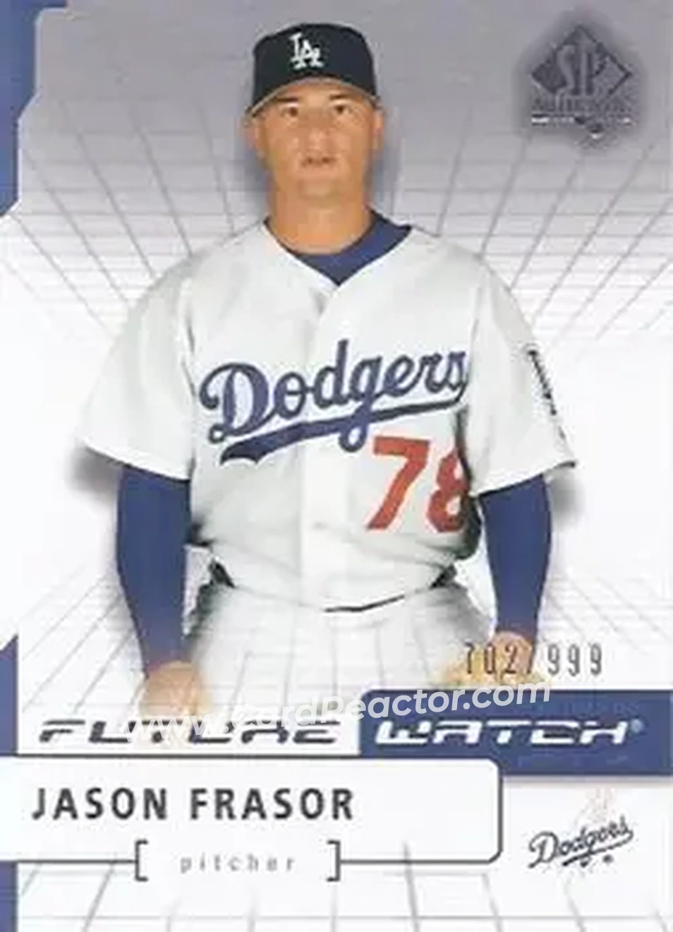 2004 SP Authentic #109 - Jason Frasor - Los Angeles Dodgers - Front 2004 SP Authentic #109 - Jason Frasor - Los Angeles Dodgers - Front