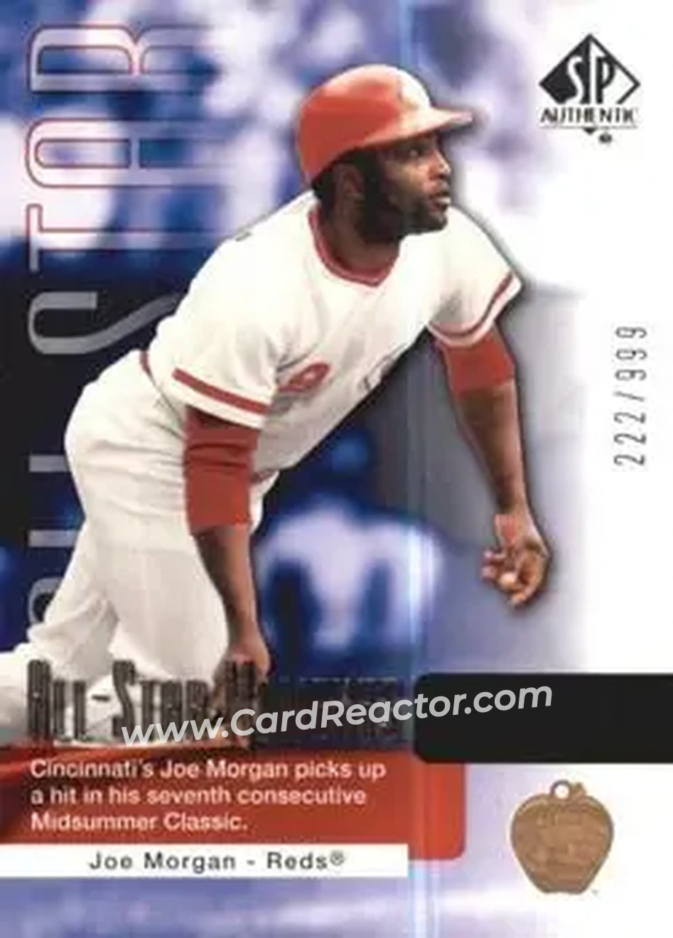2004 SP Authentic #153 - Joe Morgan - Cincinnati Reds - Front