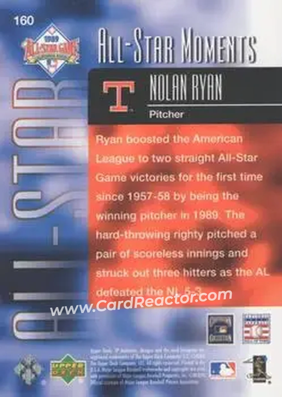 2004 SP Authentic #160 - Nolan Ryan - Texas Rangers - Back