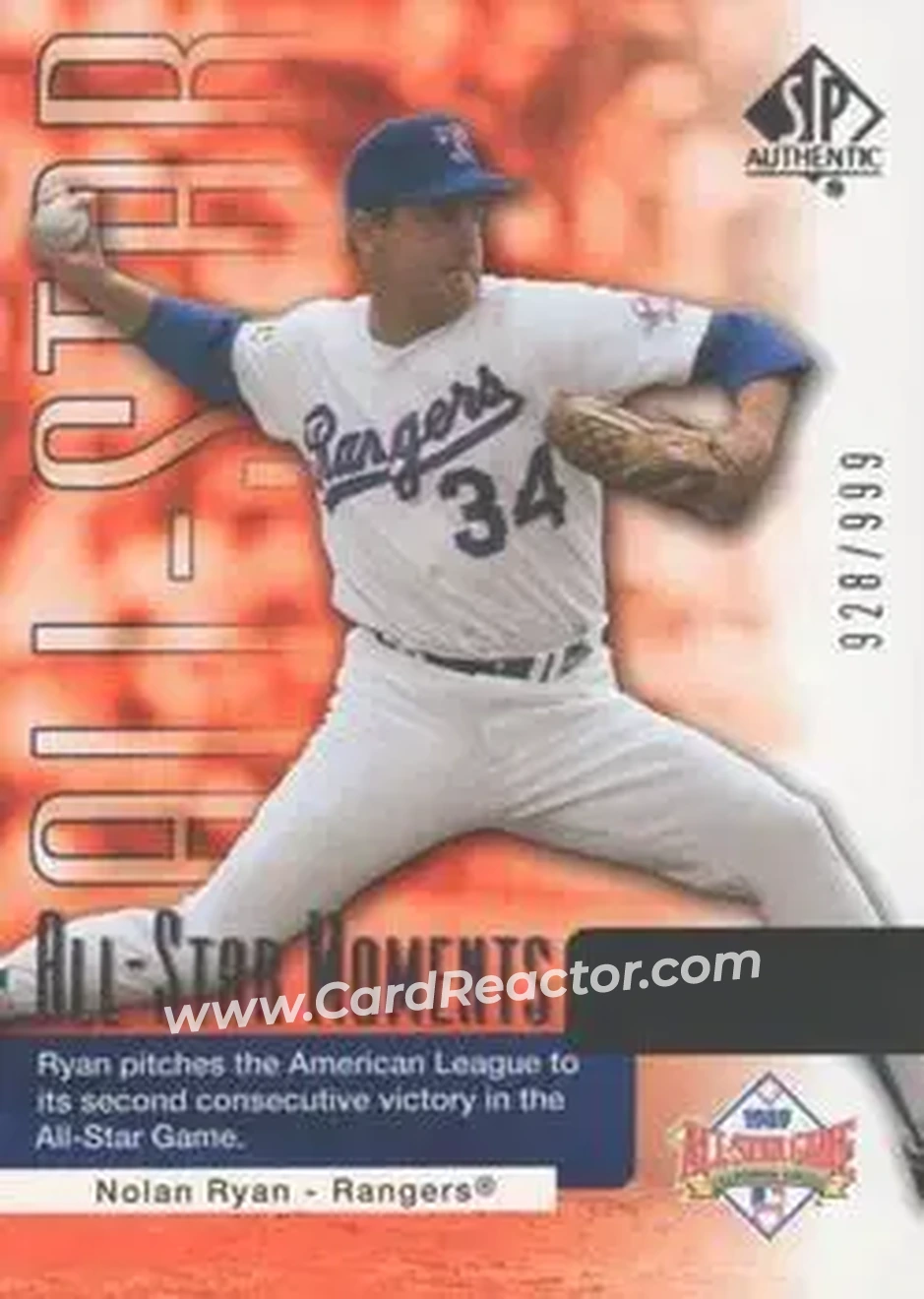 2004 SP Authentic #160 - Nolan Ryan - Texas Rangers - Front