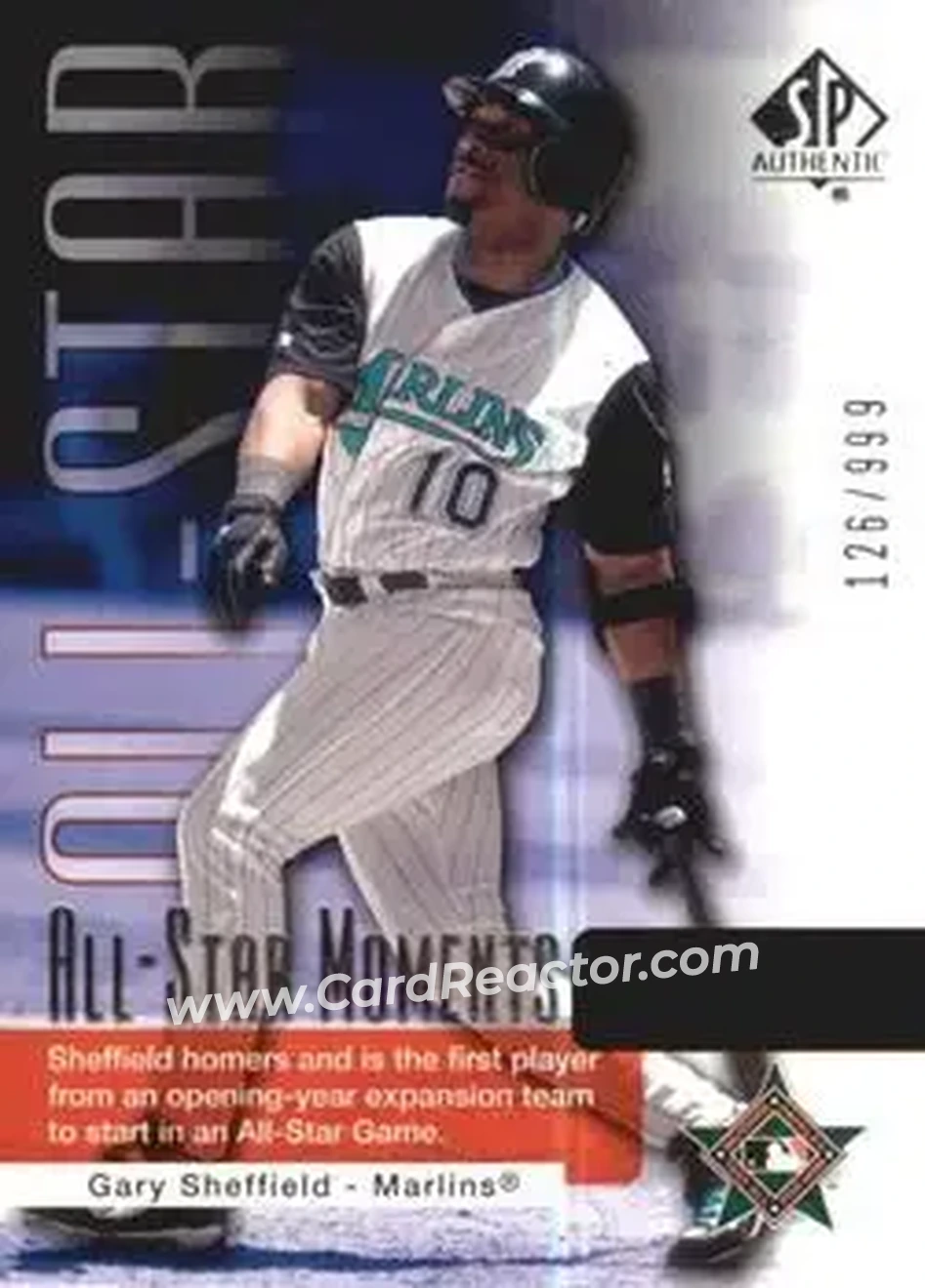 2004 SP Authentic #164 - Gary Sheffield - Florida Marlins - Front
