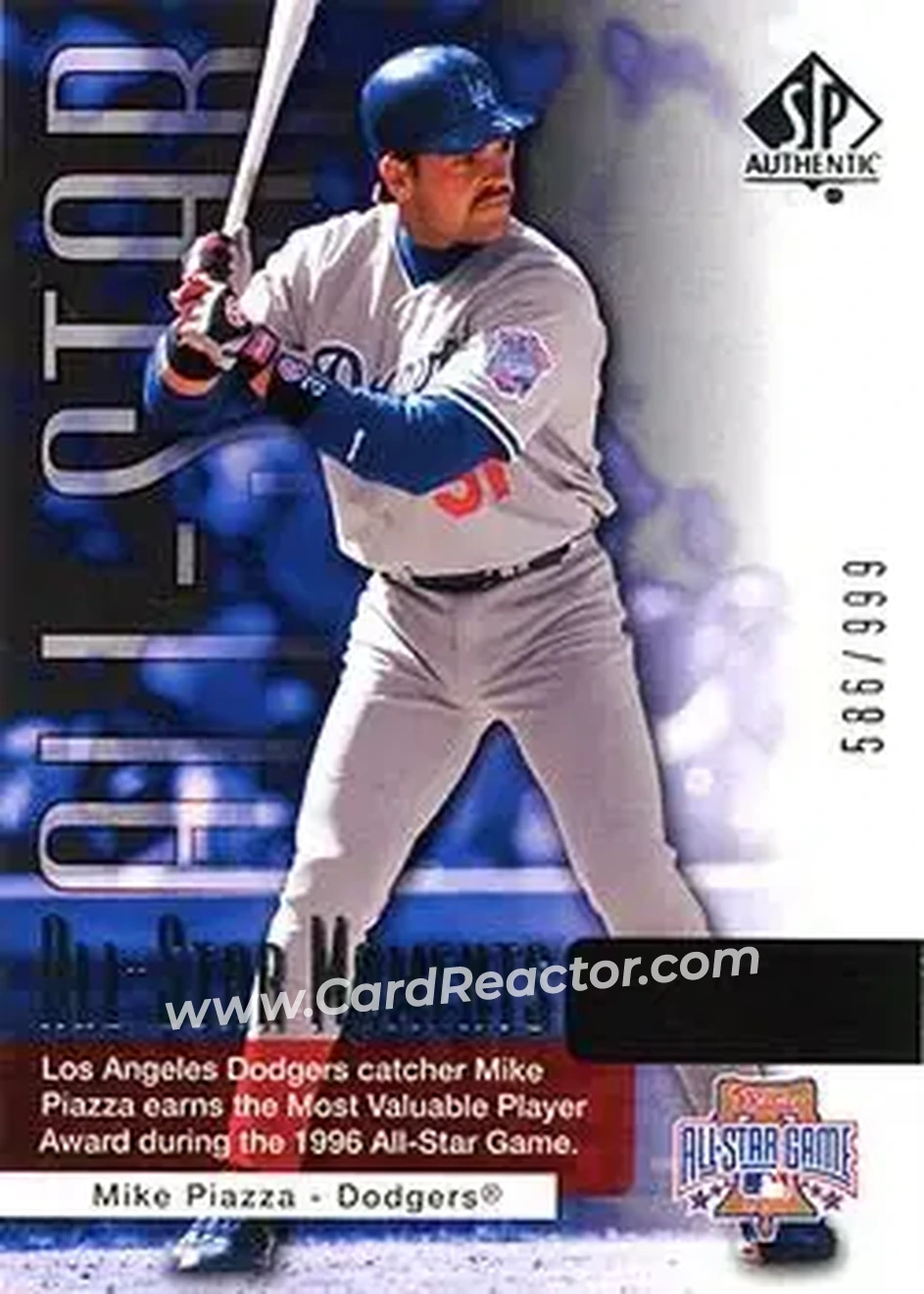 2004 SP Authentic #167 - Mike Piazza - Los Angeles Dodgers - Front