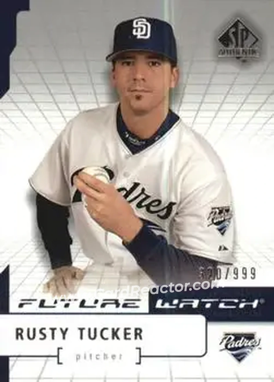 2004 SP Authentic #185 - Rusty Tucker - San Diego Padres - Front 2004 SP Authentic #185 - Rusty Tucker - San Diego Padres - Front