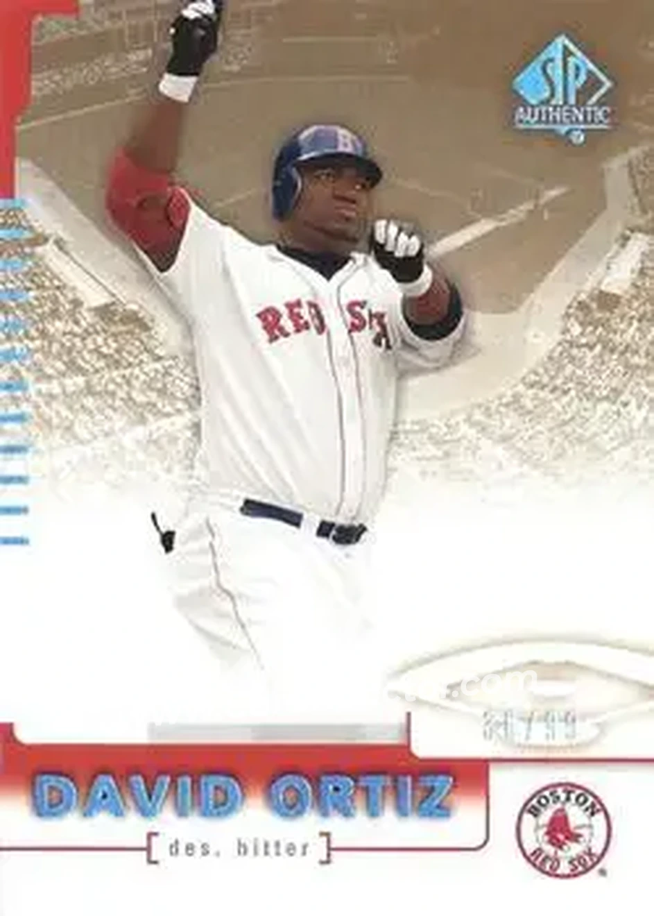 2004 SP Authentic - Gold #28 - David Ortiz - Boston Red Sox - Front 2004 SP Authentic - Gold #28 - David Ortiz - Boston Red Sox - Front