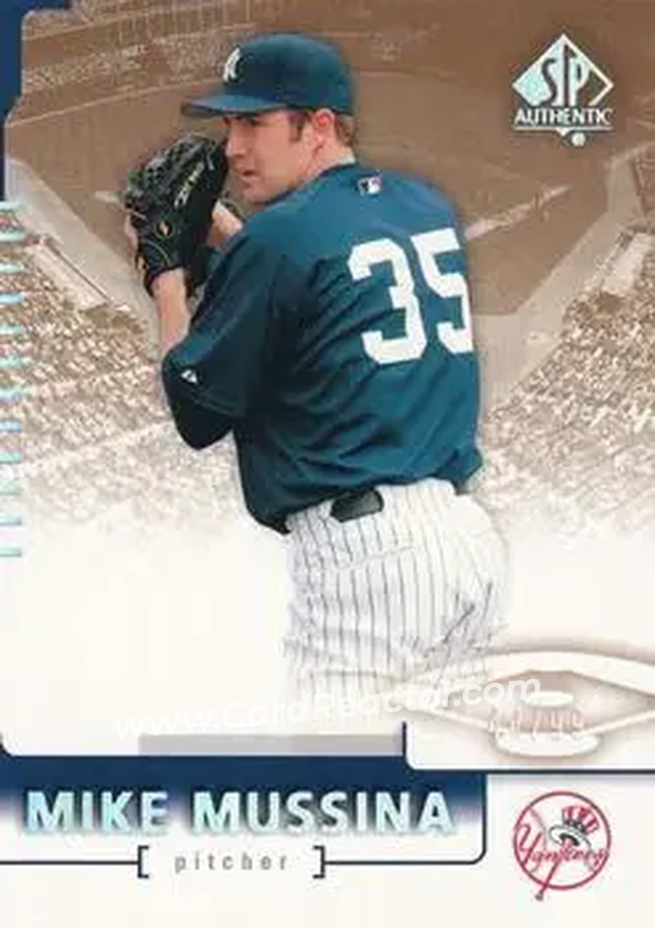 2004 SP Authentic - Gold #70 - Mike Mussina - New York Yankees - Front 2004 SP Authentic - Gold #70 - Mike Mussina - New York Yankees - Front