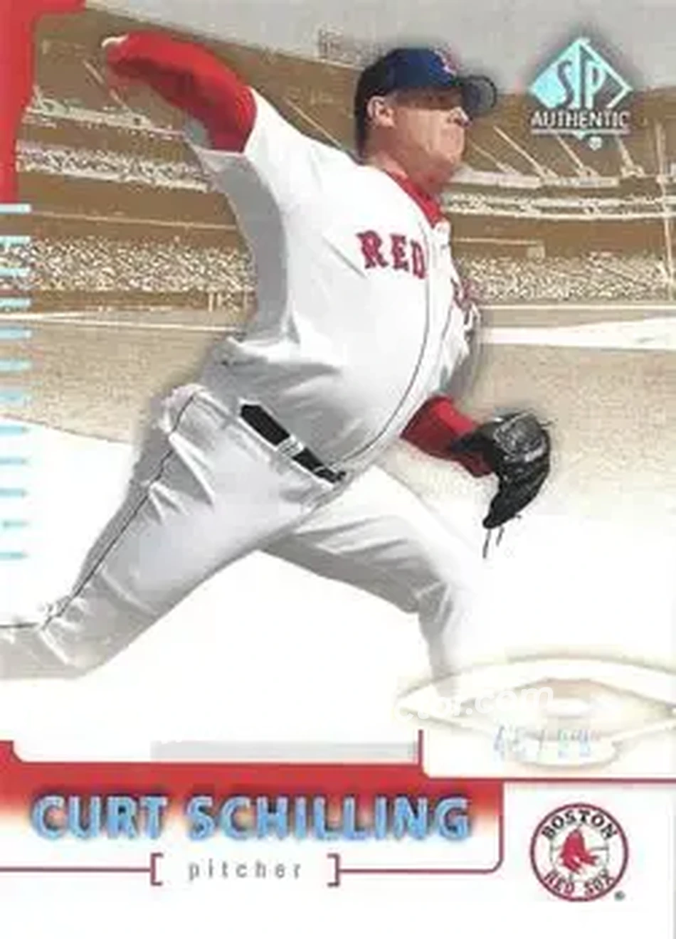 2004 SP Authentic - Gold #82 - Curt Schilling - Boston Red Sox - Front