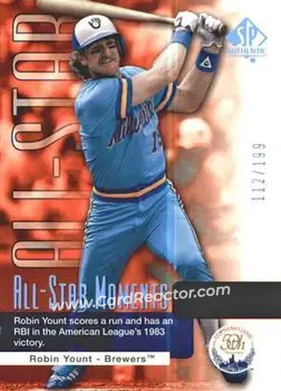 2004 SP Authentic - Gold #157 - Robin Yount - Milwaukee Brewers - Front
