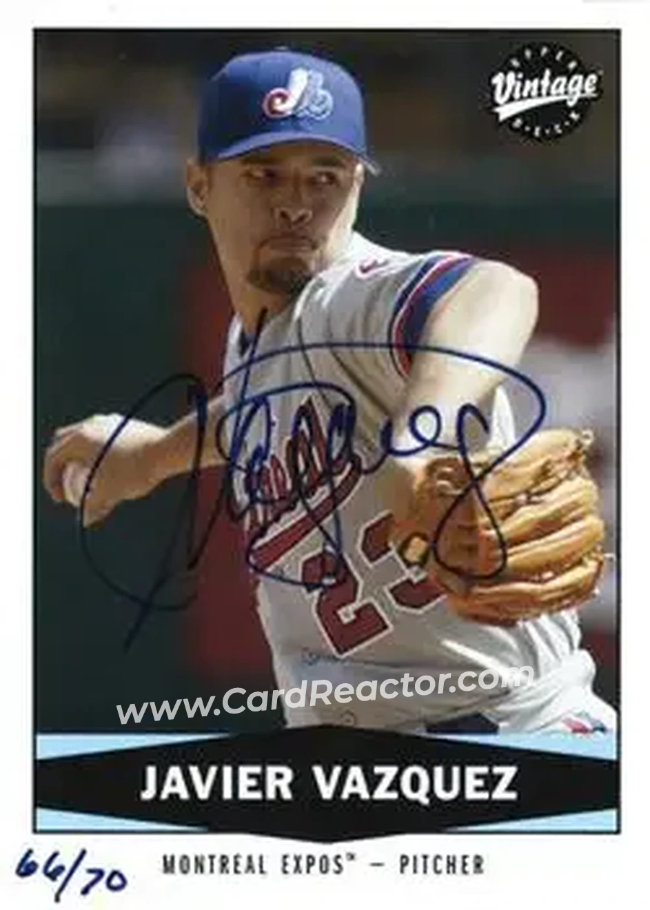 2004 SP Authentic - Autographed Buybacks #79 - Javier Vazquez - Montreal Expos - Front