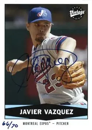 2004 SP Authentic - Autographed Buybacks #79 - Javier Vazquez - Montreal Expos