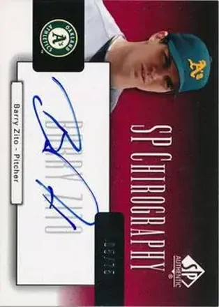 2004 SP Authentic - SP Chirography #CA-BZ - Barry Zito - Oakland Athletics