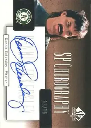 2004 SP Authentic - SP Chirography Bronze #CA-DE - Dennis Eckersley - Oakland Athletics
