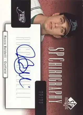 2004 SP Authentic - SP Chirography Bronze #CA-RB - Rocco Baldelli - Tampa Bay Devil Rays