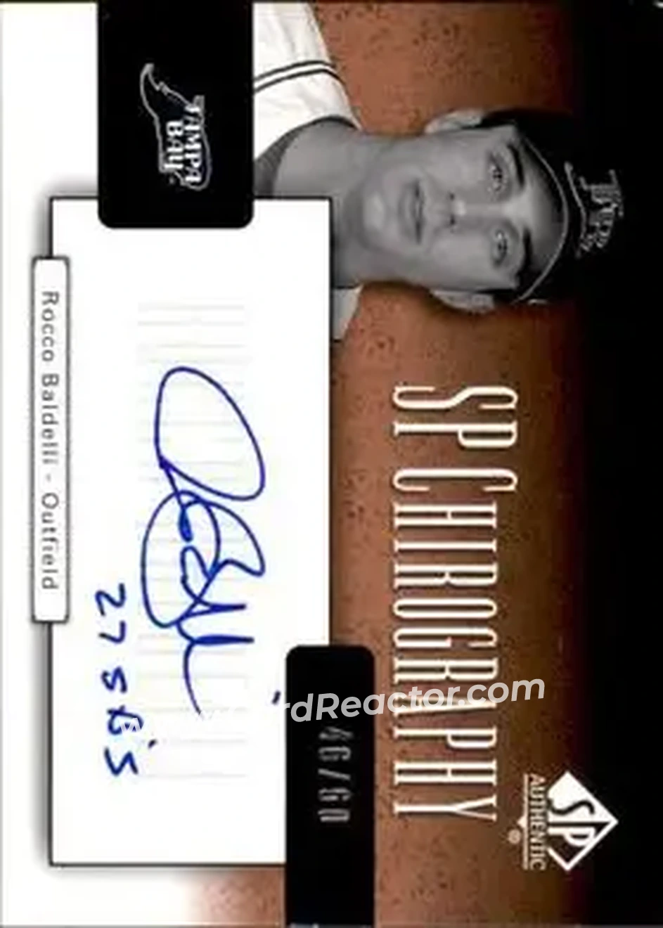 2004 SP Authentic - SP Chirography Duo Tone Bronze #CA-RB - Rocco Baldelli - Tampa Bay Devil Rays - Front