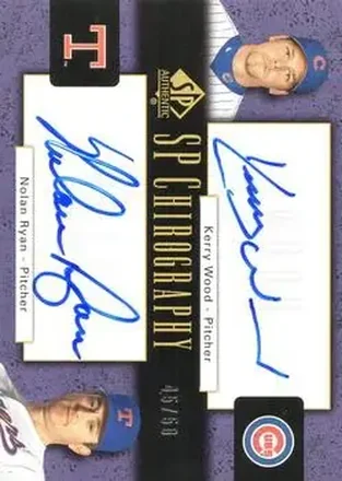 2004 SP Authentic - SP Chirography Dual #DC-WR - Kerry Wood - Nolan Ryan