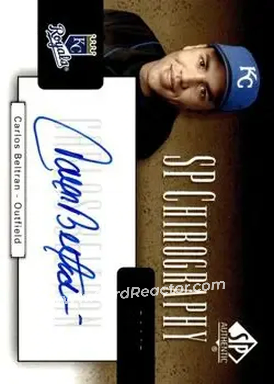 2004 SP Authentic - SP Chirography Gold #CA-CB - Carlos Beltran - Kansas City Royals - Front