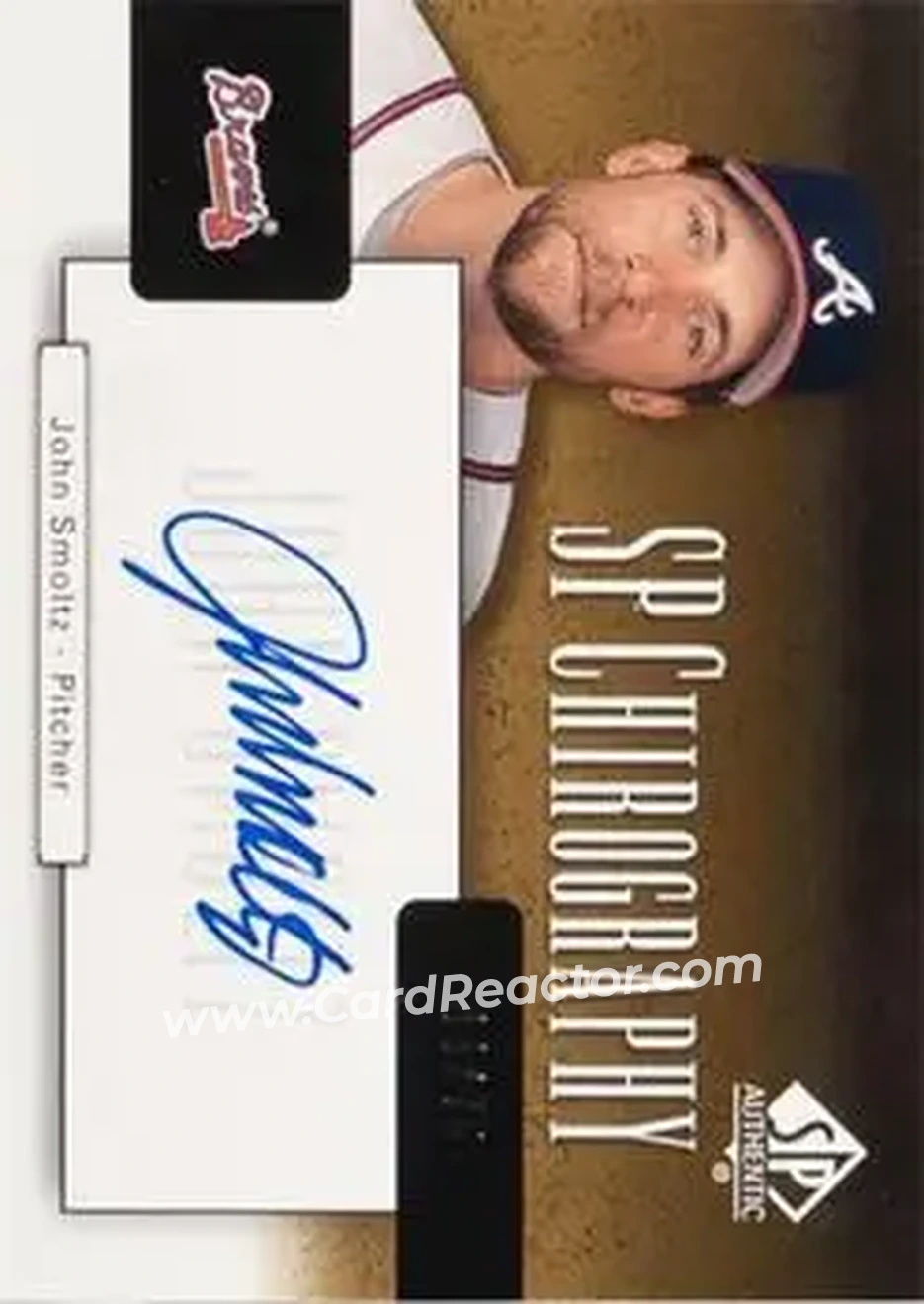 2004 SP Authentic - SP Chirography Gold #CA-SM - John Smoltz - Atlanta Braves - Front