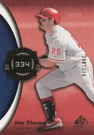 2004 SP Game Used Patch #79 - Jim Thome - Philadelphia Phillies