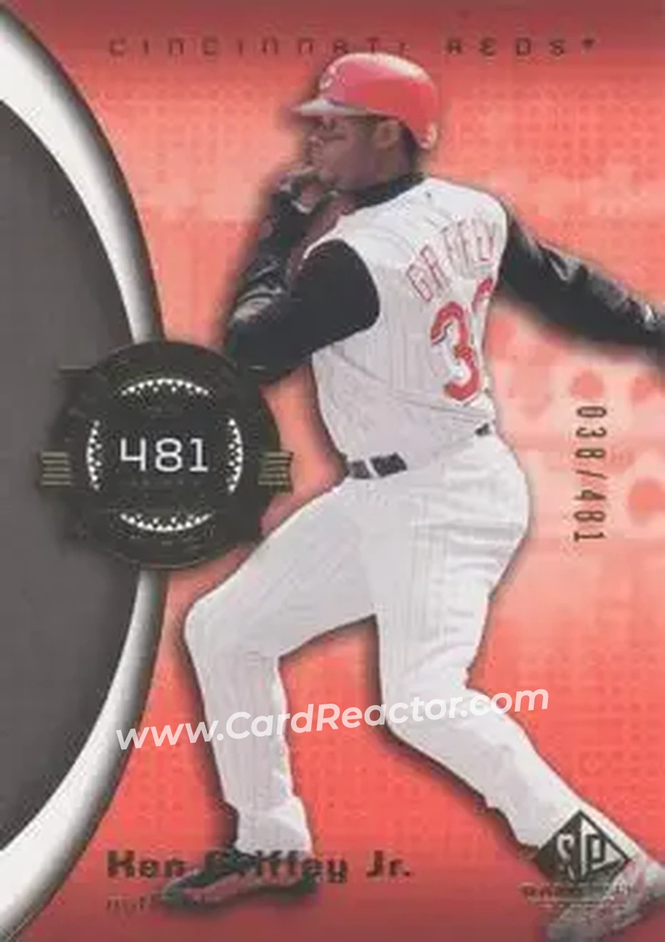 2004 SP Game Used Patch #87 - Ken Griffey Jr. - Cincinnati Reds - Front