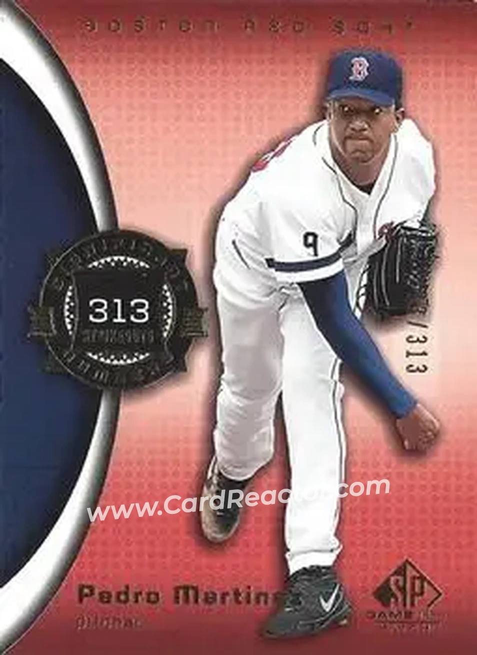 2004 SP Game Used Patch #90 - Pedro Martinez - Boston Red Sox - Front