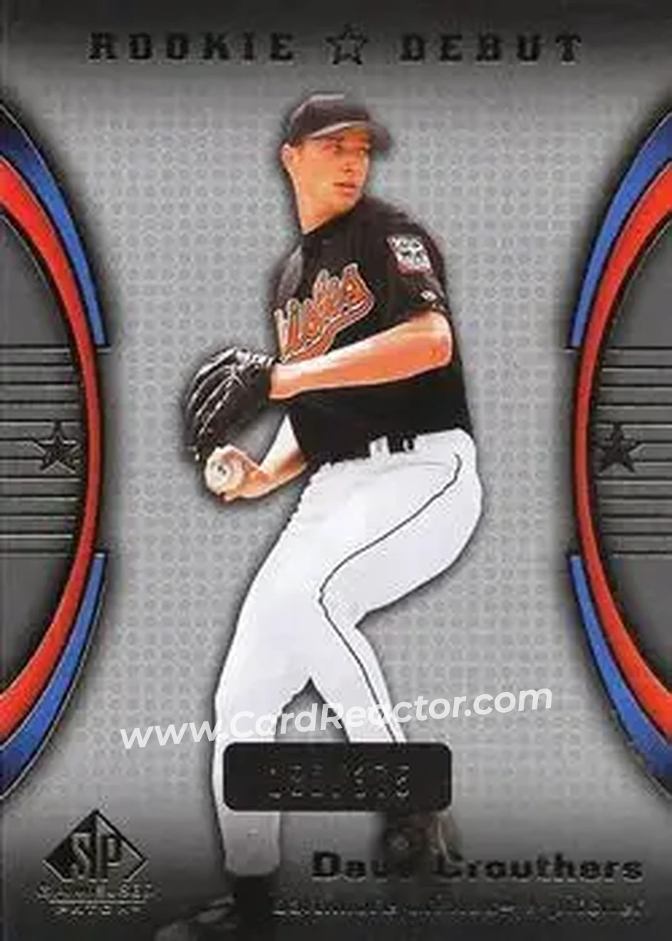 2004 SP Game Used Patch #93 - Dave Crouthers - Baltimore Orioles - Front