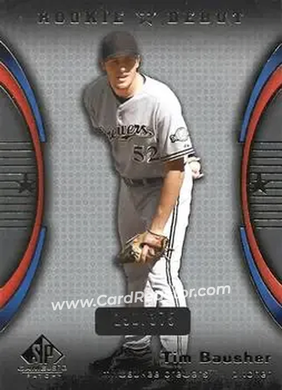 2004 SP Game Used Patch #118 - Tim Bausher - Milwaukee Brewers - Front