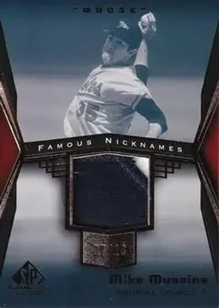 2004 SP Game Used Patch - Famous Nicknames #FN-MU1 - Mike Mussina - Baltimore Orioles