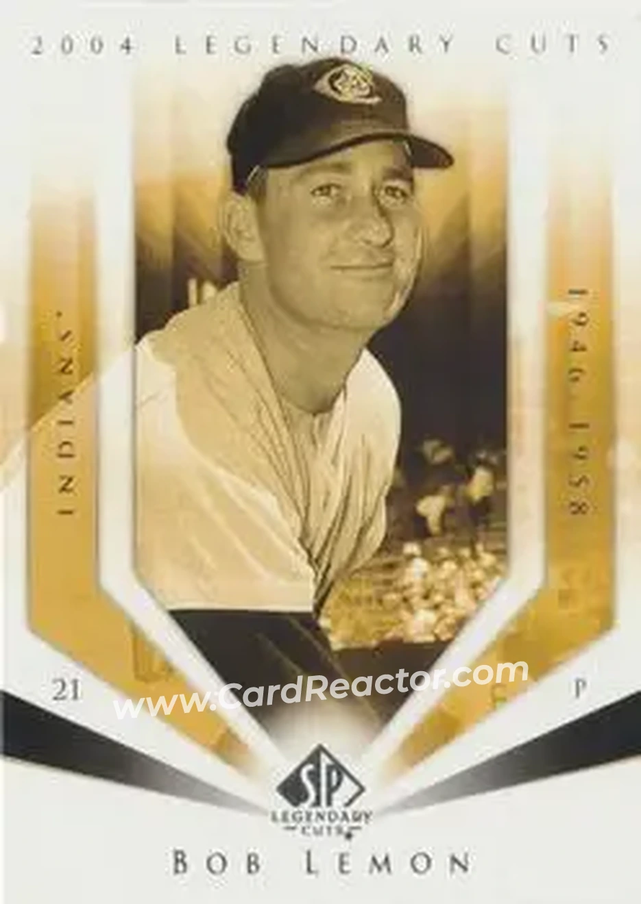 2004 SP Legendary Cuts #12 - Bob Lemon - Cleveland Indians - Front