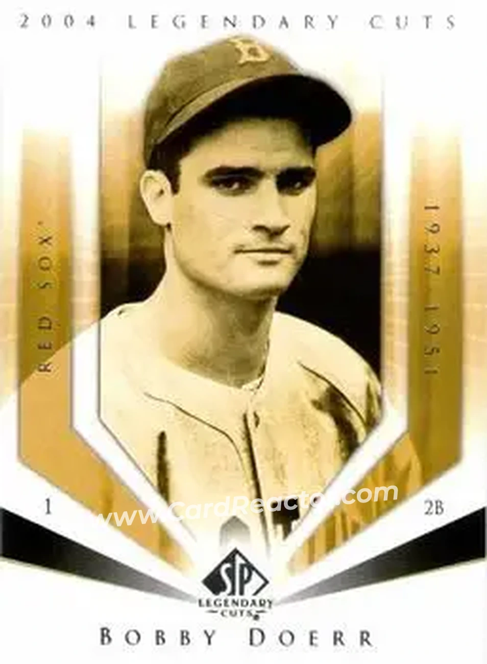 2004 SP Legendary Cuts #13 - Bobby Doerr - Boston Red Sox - Front