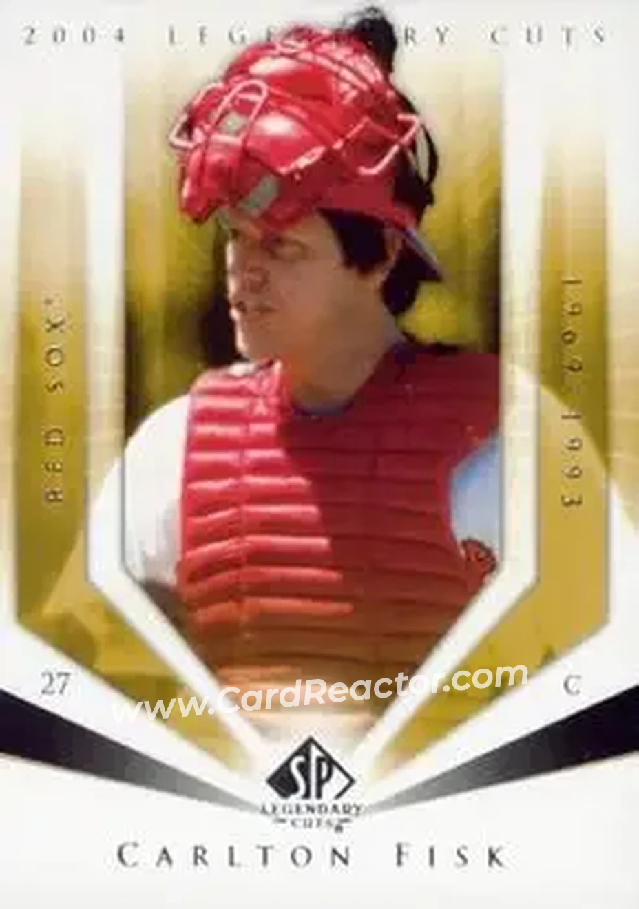 2004 SP Legendary Cuts #17 - Carlton Fisk - Boston Red Sox - Front