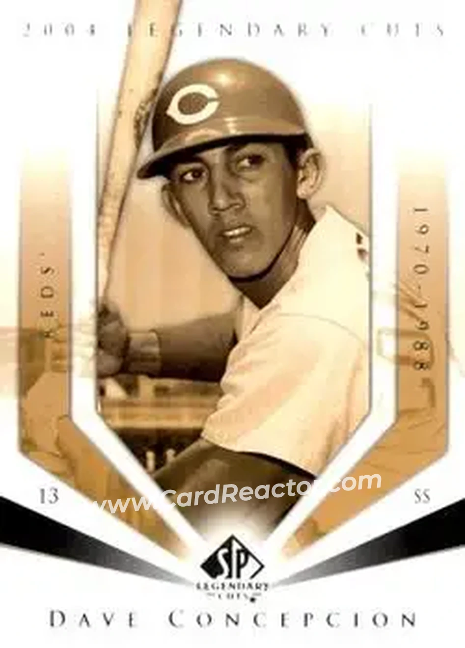 2004 SP Legendary Cuts #21 - Dave Concepcion - Cincinnati Reds - Front