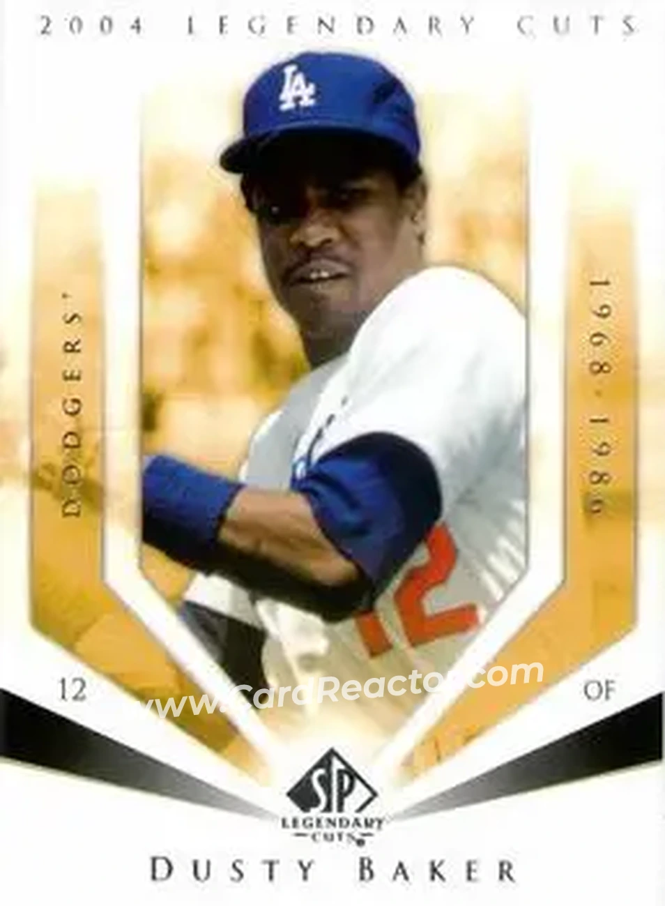 2004 SP Legendary Cuts #30 - Dusty Baker - Los Angeles Dodgers - Front