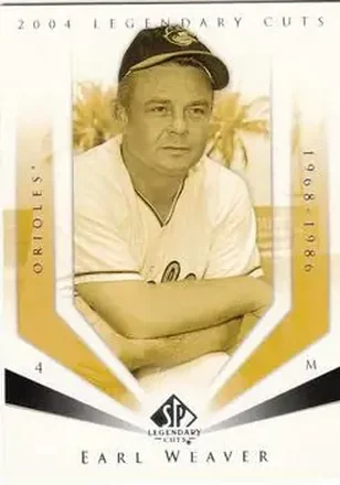2004 SP Legendary Cuts #32 - Earl Weaver - Baltimore Orioles