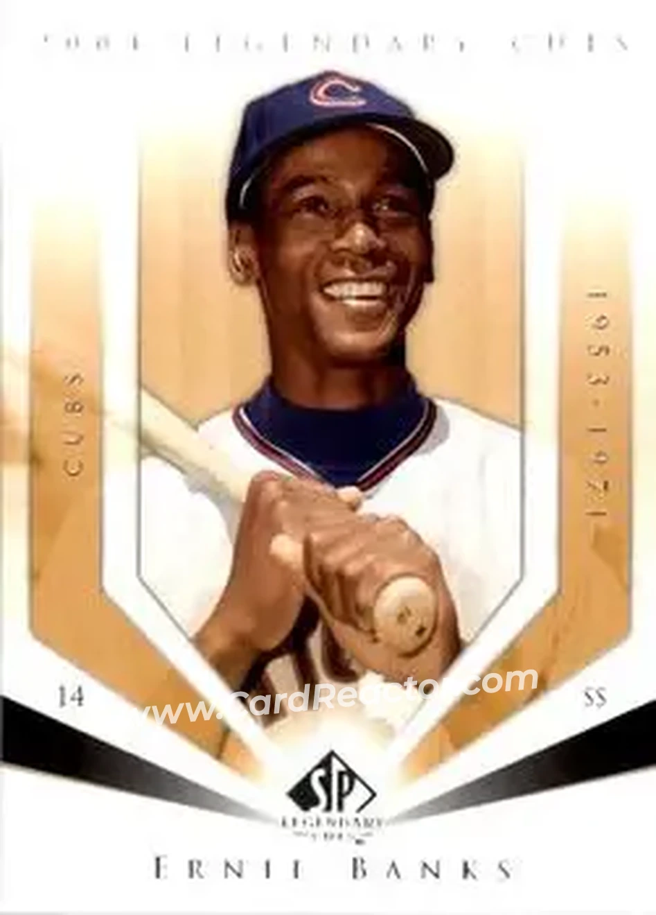 2004 SP Legendary Cuts #37 - Ernie Banks - Chicago Cubs - Front