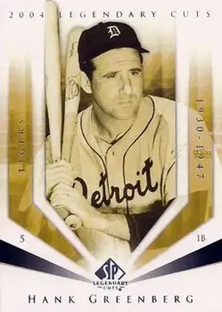 2004 SP Legendary Cuts #48 - Hank Greenberg - Detroit Tigers
