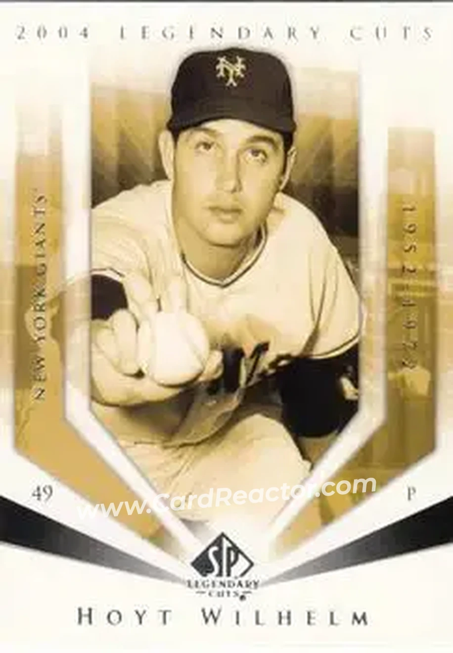 2004 SP Legendary Cuts #51 - Hoyt Wilhelm - New York Giants - Front