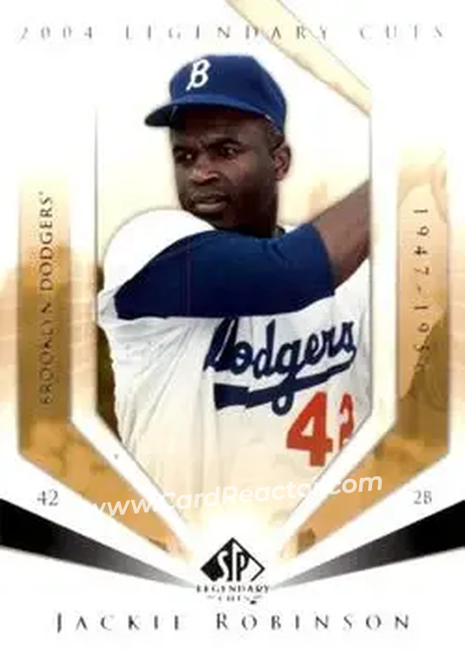 2004 SP Legendary Cuts #52 - Jackie Robinson - Brooklyn Dodgers - Front