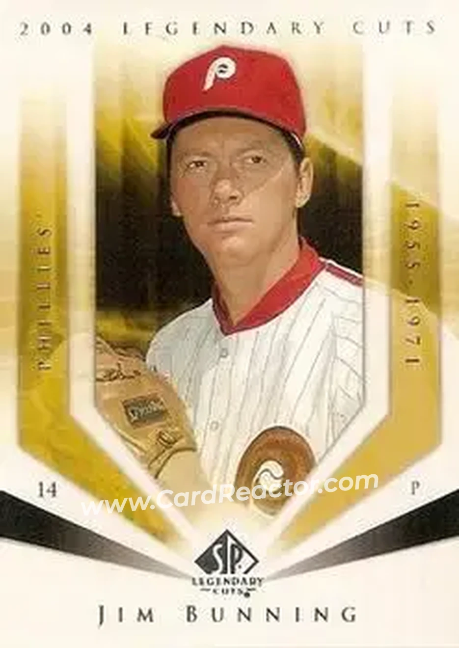 2004 SP Legendary Cuts #53 - Jim Bunning - Philadelphia Phillies - Front