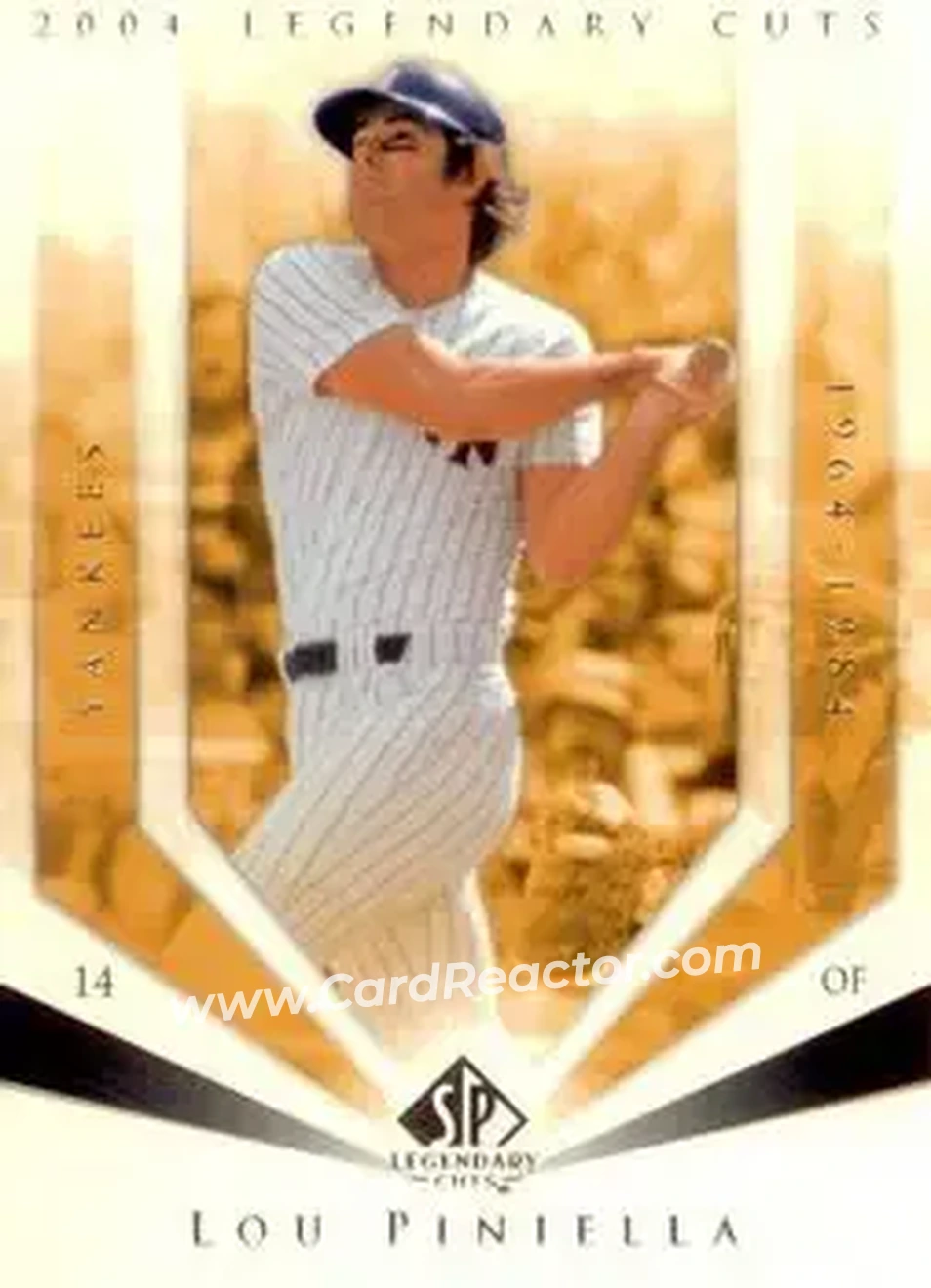 2004 SP Legendary Cuts #74 - Lou Piniella - New York Yankees - Front