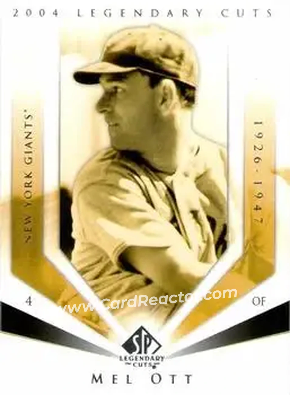 2004 SP Legendary Cuts #77 - Mel Ott - New York Giants - Front