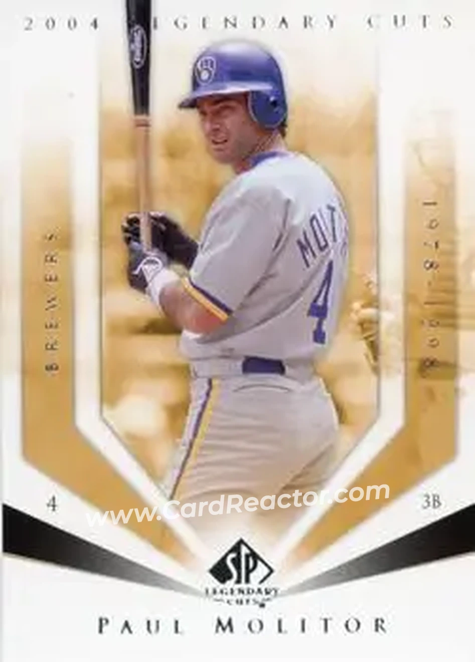 2004 SP Legendary Cuts #87 - Paul Molitor - Milwaukee Brewers - Front