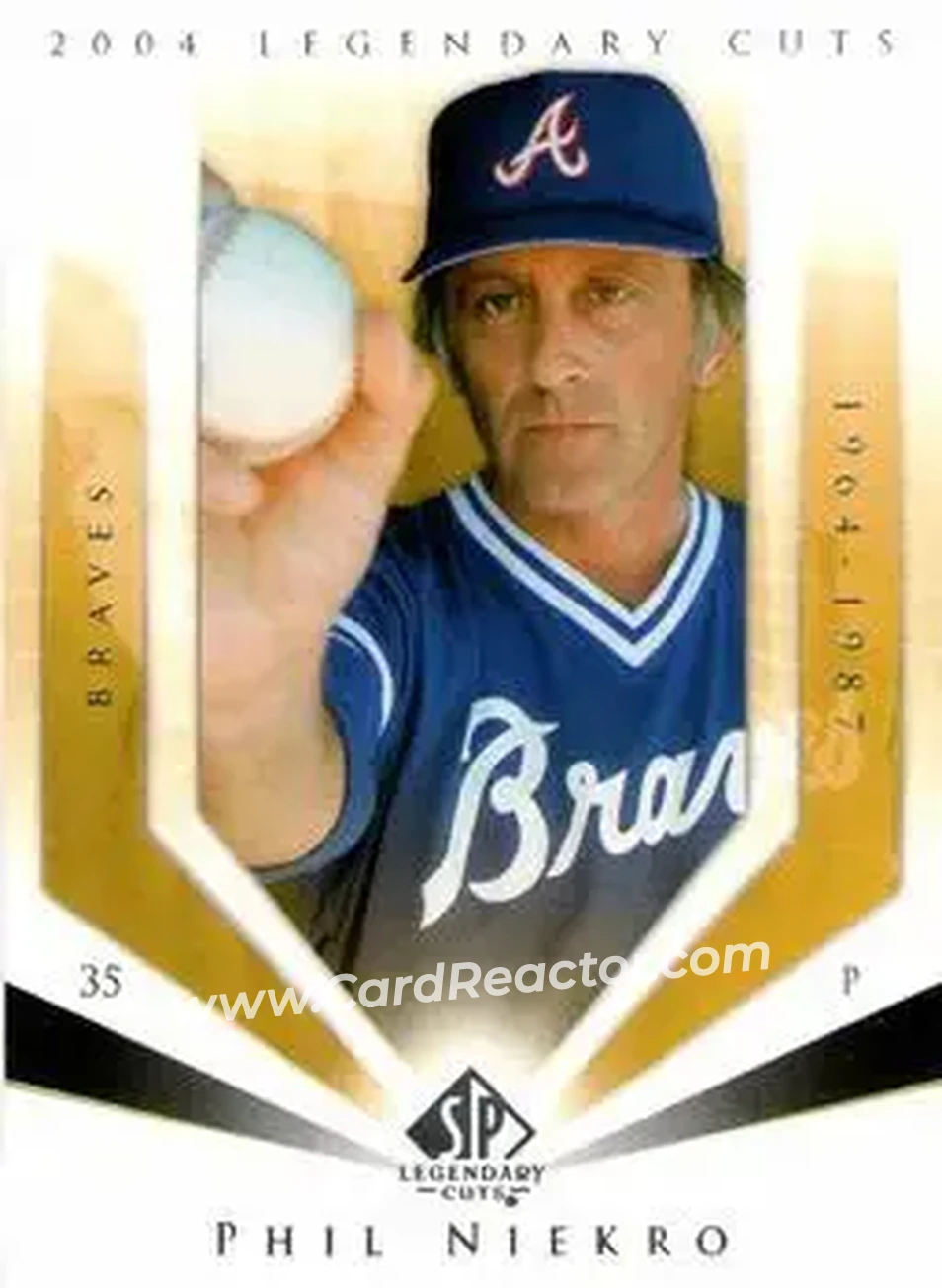 2004 SP Legendary Cuts #89 - Phil Niekro - Atlanta Braves - Front
