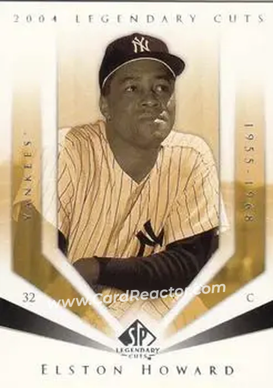 2004 SP Legendary Cuts #98 - Elston Howard - New York Yankees - Front