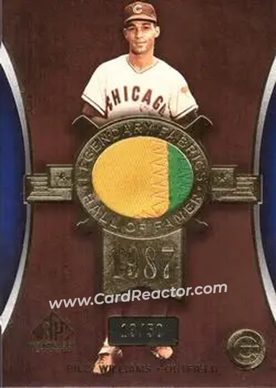 2004 SP Game Used Patch - Legendary Fabrics #LF-BW - Billy Williams - Chicago Cubs - Front
