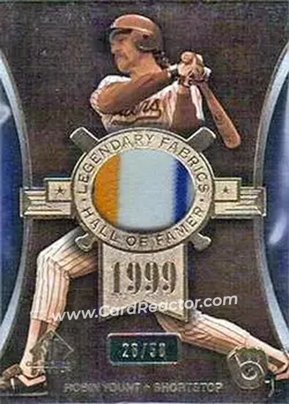 2004 SP Game Used Patch - Legendary Fabrics #LF-RY1 - Robin Yount - Milwaukee Brewers - Front