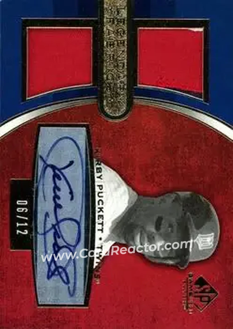 2004 SP Game Used Patch - Legendary Fabrics Autograph Dual #ALF-KP1 - Kirby Puckett - Minnesota Twins - Front 2004 SP Game Used Patch - Legendary Fabrics Autograph Dual #ALF-KP1 - Kirby Puckett - Minnesota Twins - Front